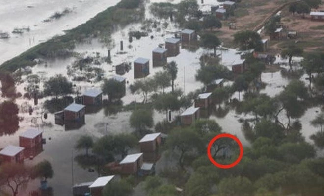 Μία γυναίκα φωτογράφιζε την καταστροφή – Αυτό όμως που είδε δυο λεπτά αργότερα, την έκανε να παγώσει!… (εικόνα)